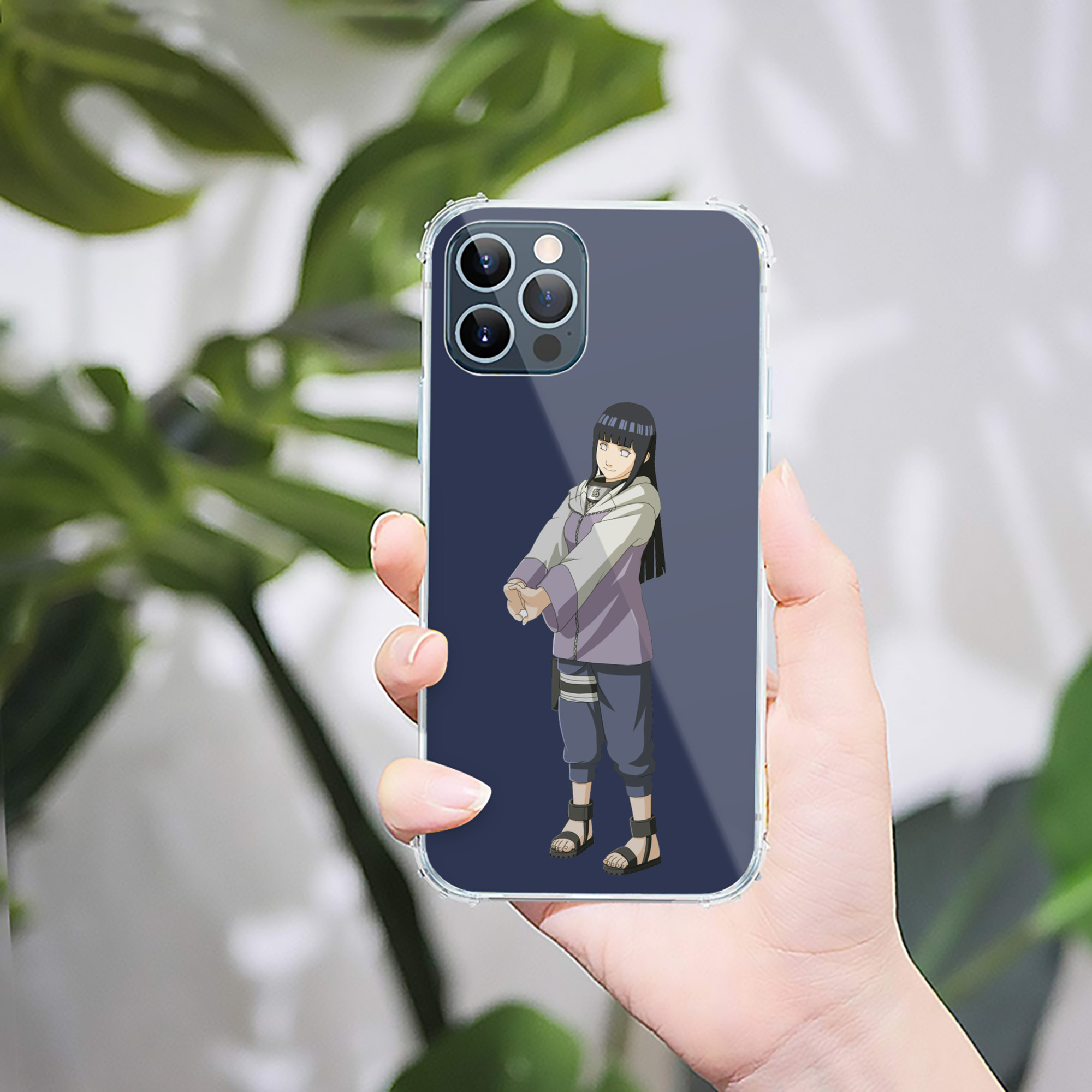 （画像用） NARUTO -ナルト- 日向ヒナタ Hyūga Hinata 【iPhone 12シリーズ対応】透明スマホケース（クリアソフトケース）